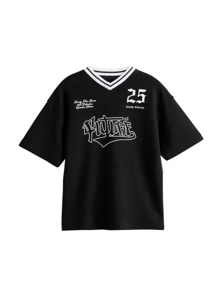 Next Tricou negru alb