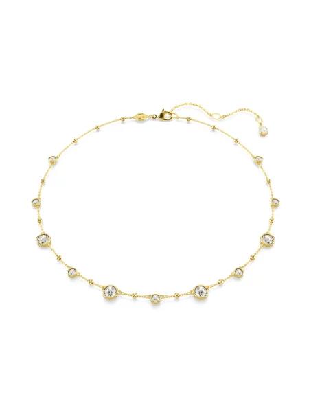 Naszyjnik Swarovski z kryształkami elegancki żółty