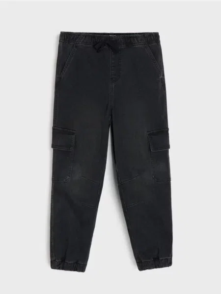 Sinsay cargo džíny jogger comfort černá