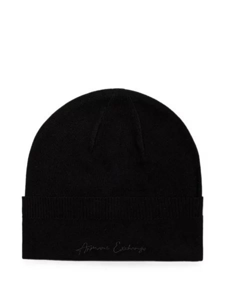 Căciulă Armani Exchange cu autograf negru