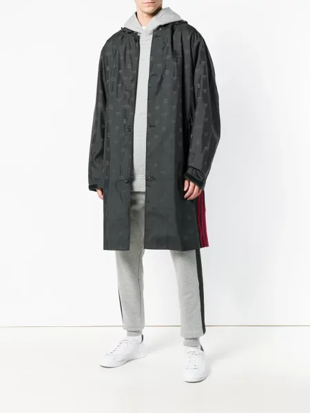 Hanorac cu glugă Adidas lung negru