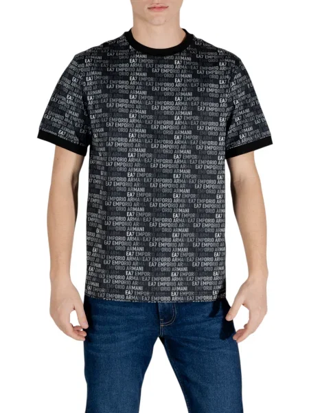 Tričko Ea7 s potiskem černé
