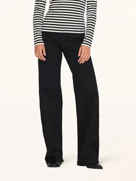 Only Široké Džíny black denim černé