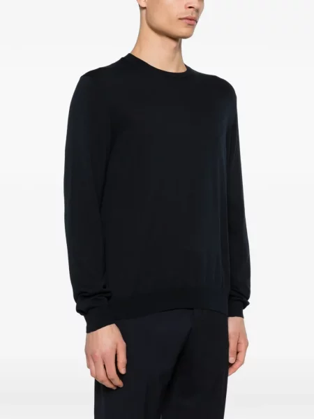 Tricou Zanone cu decolteu rotund lung negru