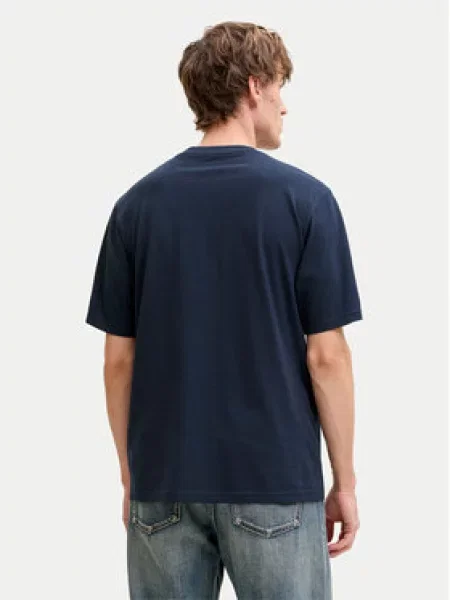 JACK & JONES Majica JJEDenver morsko / bijela plava