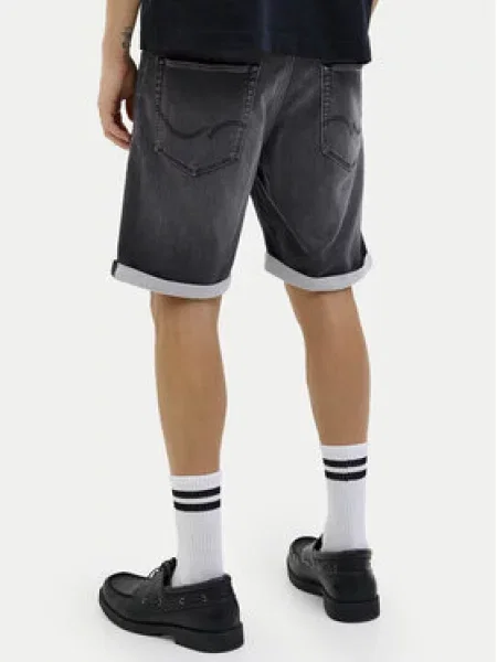 JACK & JONES Džínsy JJIRICK JJICON čierny denim sivá