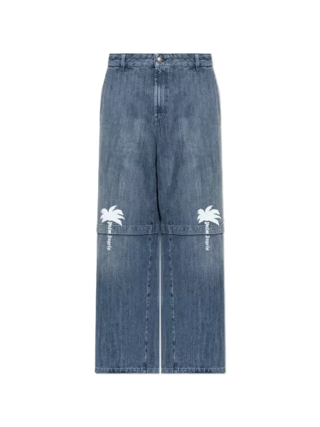 Blugi Palm Angels cu imagine albastru