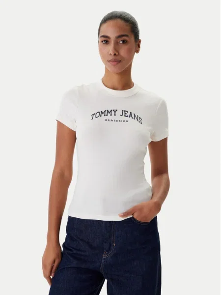 Tommy Jeans Tričko námornícka modrá biela