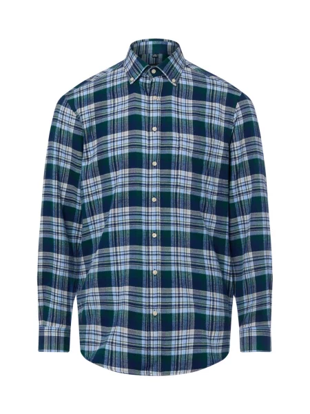 Andrew James koszula flanelowa Mężczyźni Regular Fit niebieski|zielony S niebieska