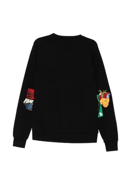 Hanorac cu fermoar Undercover cu broderie negru