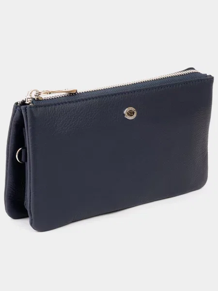 Кожаный клатч St Leather Accessories синий