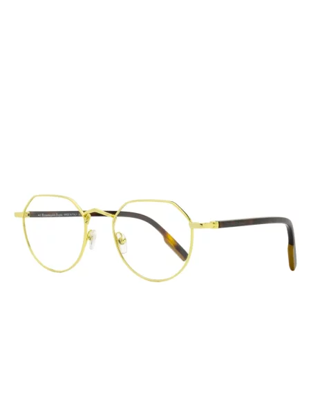 Ochelari de soare Zegna cu imprimeu geometric auriu
