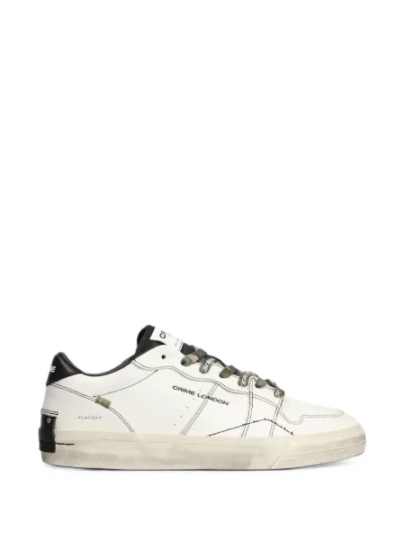 Sneakerși Crime London zdrențuiți alb