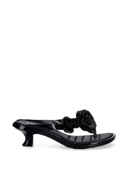 Sandale Melissa cu model floral cu aplicații negru