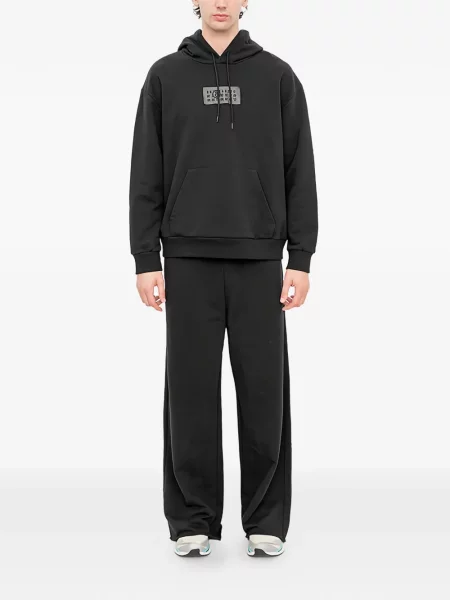 Bluza z kapturem Mm6 Maison Margiela z logo czarna