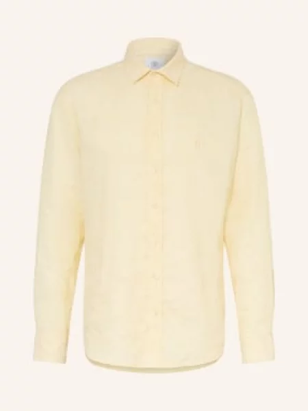 Bogner Lněná Košile Timi Regular Fit tmavě žlutá