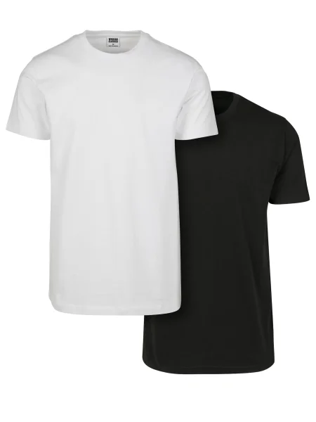Urban Classics Tricou negru alb