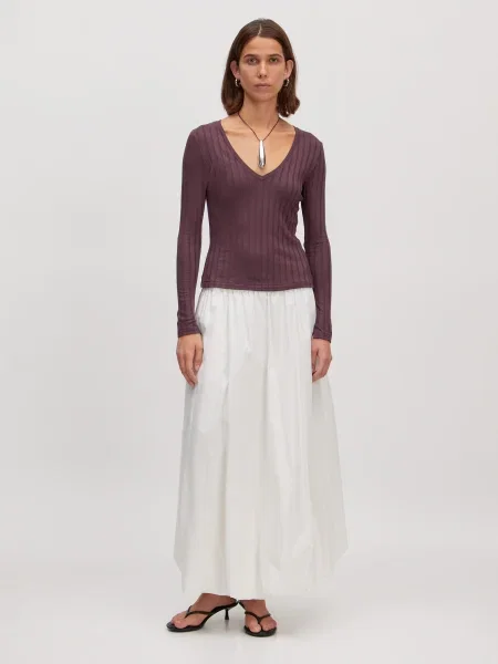 EDITED Tricou Elin burgundy roșu