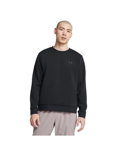 Pulóver Under Armour Unstoppable Fleece Crew EU Black/ Black S fekete