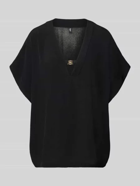 Tunika o kroju loose fit z czystej Model DOUBLE B' Boss czarna