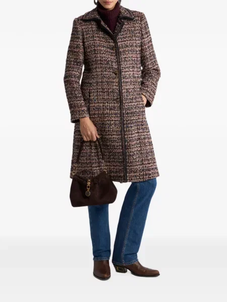 Palton Etro din tweed roz