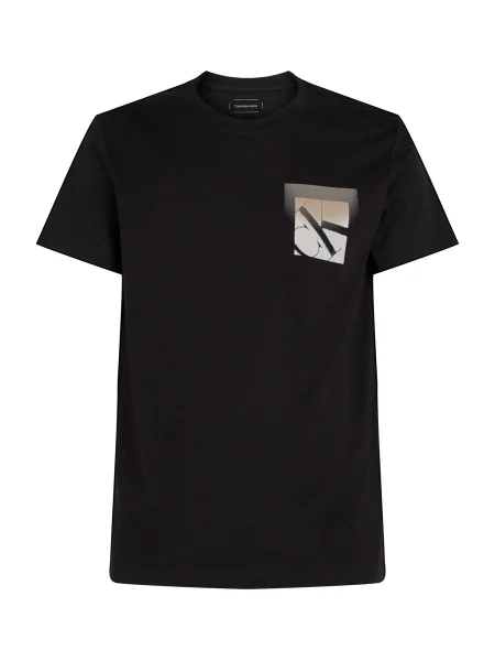 Calvin Klein Jeans Tricou Soft Box Monogram negru