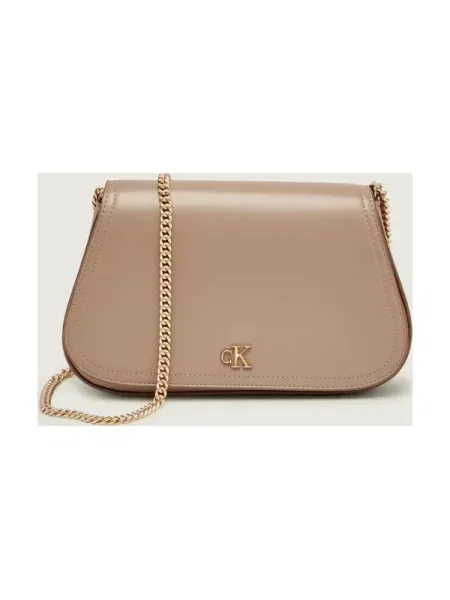 Geantă cu mânere cu lanț Calvin Klein kaki
