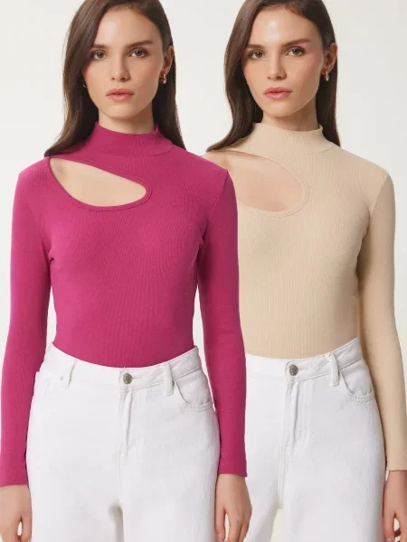 Happiness İstanbul Tricou / roz închis bej