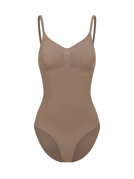 Cfab Alakformáló body Bodysuit Sculpting Shapewear mit Slip karamell