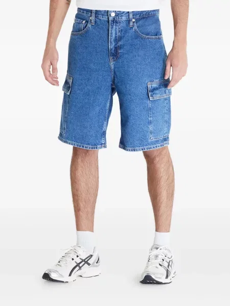 Džínové šortky Calvin Klein Jeans modré
