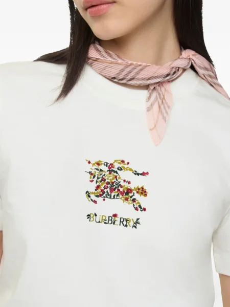 Φλοράλ μπλούζα Burberry λευκό