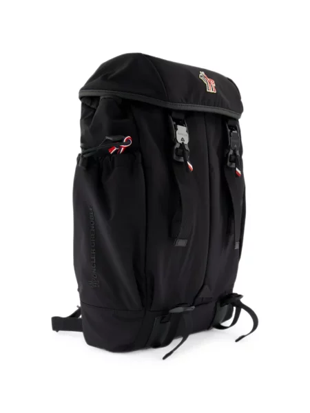 Rucsac Moncler Grenoble din piele cu cataramă negru