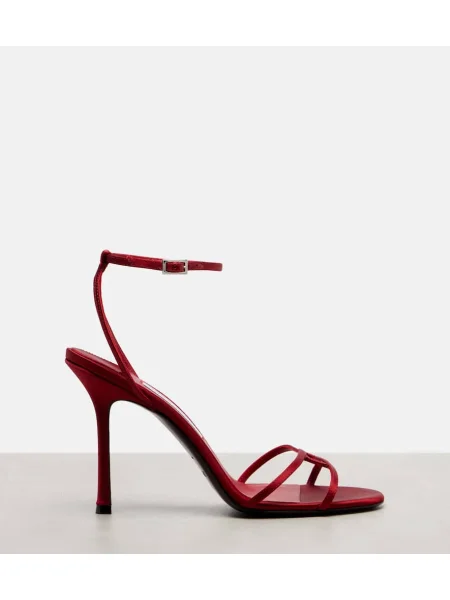 Sandale Jimmy Choo din satin roșu