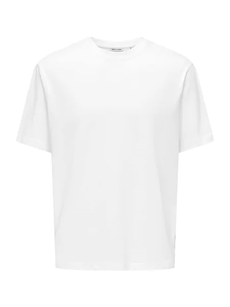 Only & Sons Tricou ONSFREDDIE' alb