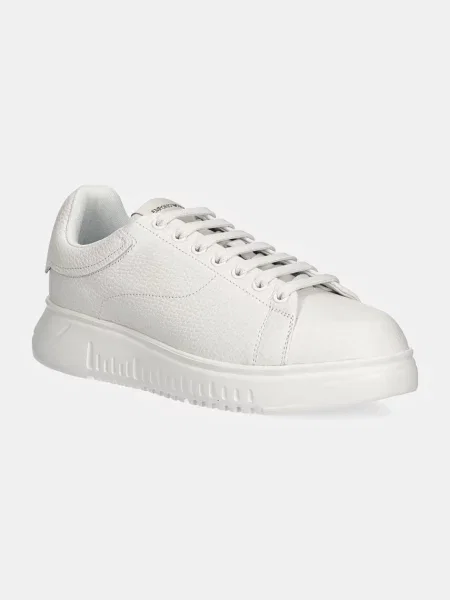 Kožené tenisky Emporio Armani biela