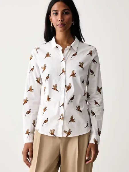 Barbour cămașă pentru femei din cu BRAMBLES alb