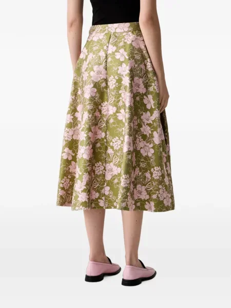 Fustă midi Joop! cu model floral cu imagine verde