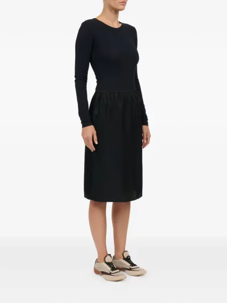 Fustă midi Mm6 Maison Margiela negru