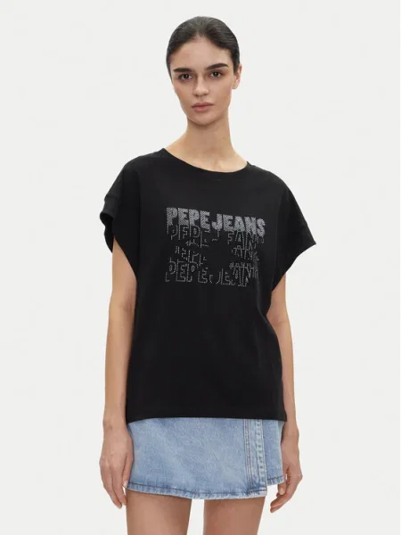 Pepe Jeans póló LIRA női fekete