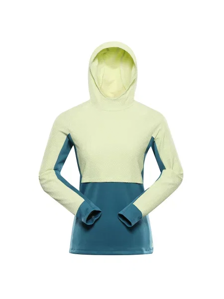 Bluza sportowa szybkoschnąca z kapturem Alpine Pro Feza żółta