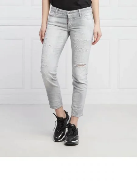 Blugi Jennifer | Tapered | low waist gri