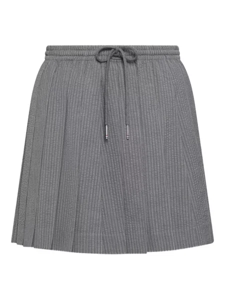Mini șnur de strângere fusta plisata Thom Browne plisată gri