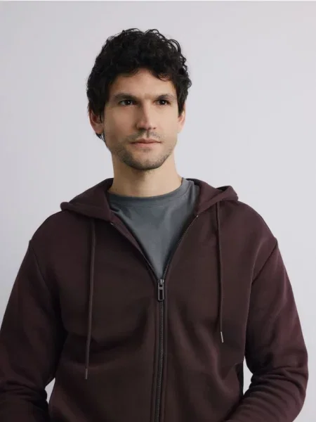 Reserved Hanorac cu glugă și maro-închis maro