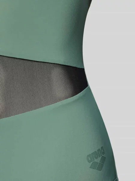 Kostium kąpielowy o kroju slim fit z półprzezroczystymi partiami Arena