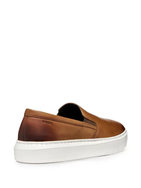 Chiloți Geox din piele slip-on maro