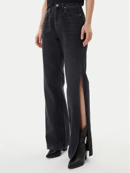 Karl Lagerfeld Jeans Blugi Wide Leg negru