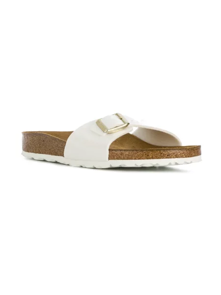 Sandale Birkenstock cu cataramă cu bretele alb