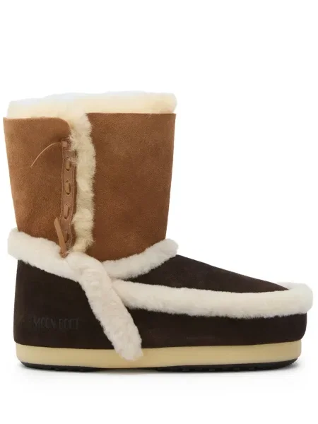 Botine Moon Boot din piele de căprioară maro