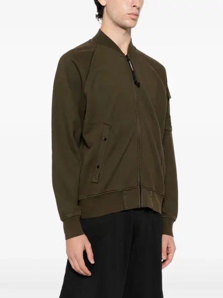 Geacă bomber C.p. Company din fleece verde