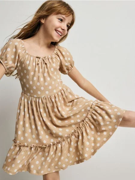 Reserved Rochie cu buline bej